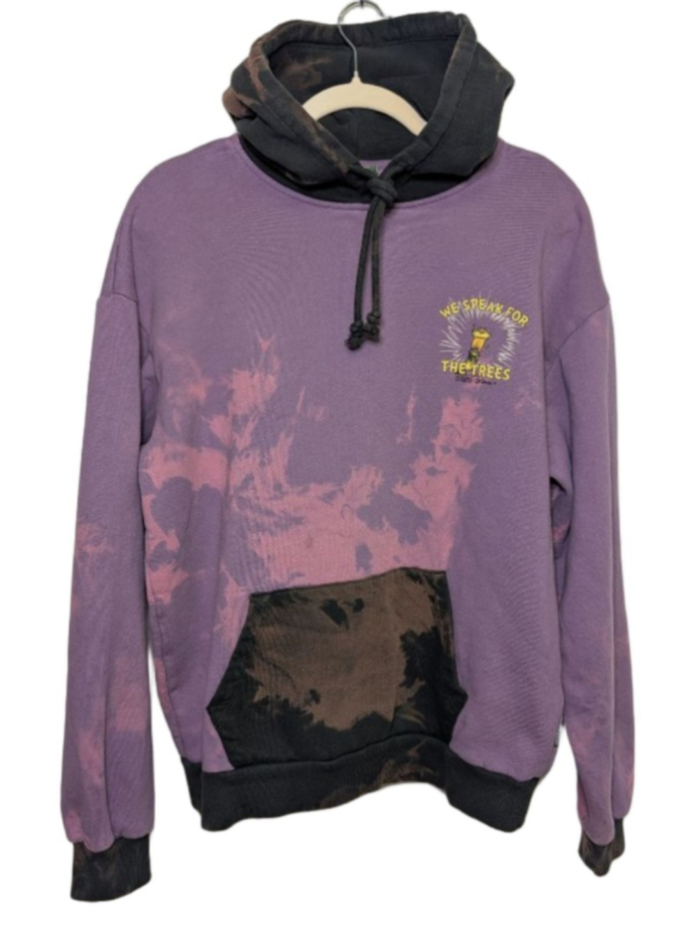 Parks Project x Dr Seuss The Lorax Hoodie Purple Bleach Dye Unisex Size Medium